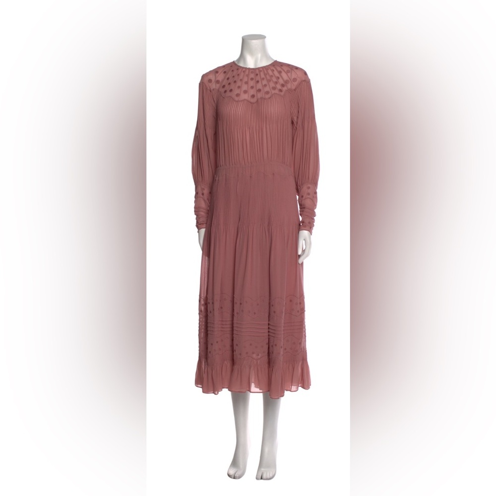 Ulla Johnson - light pink maxi dress 100% silk size 4.